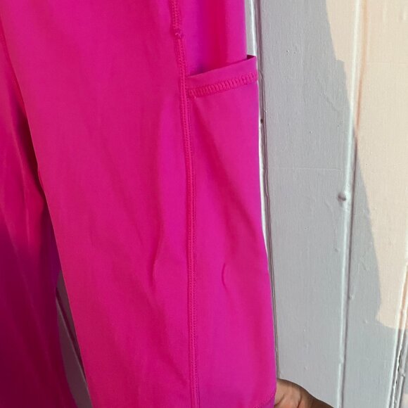 ZYIA ACTIVE 8-10 - Party Hot Pink Leggings / Joggers / High waist with Pockets - Picture 3 of 12